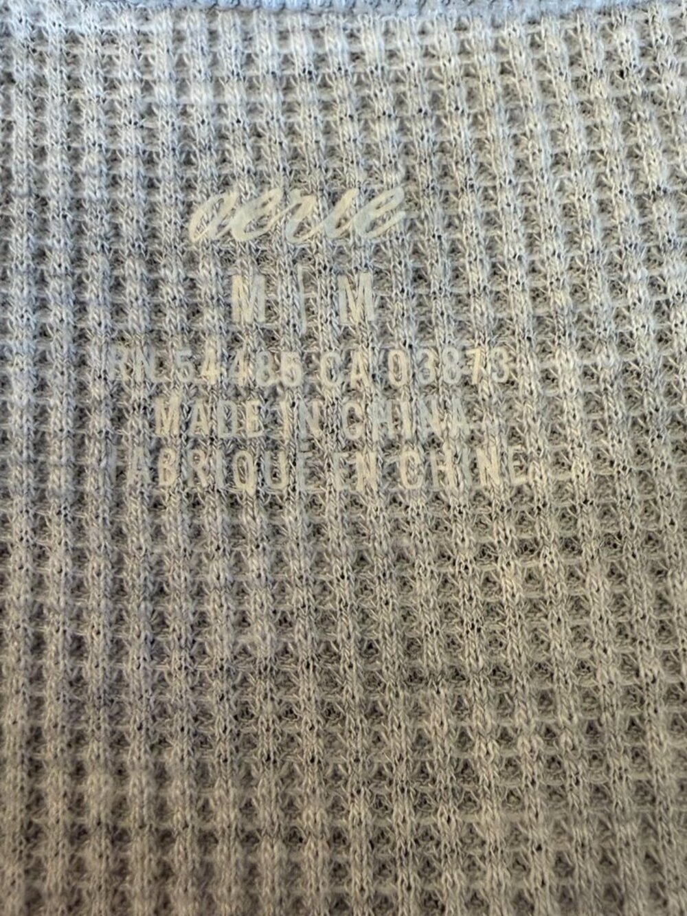 Aerie Soft Gray Waffle Cropped Short Sleeve Tee, Size Medium - Picture 5 of 7